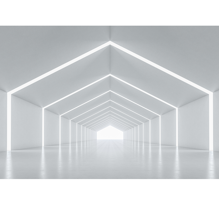 Mural moderno estructura de luz geométrica - TenVinilo