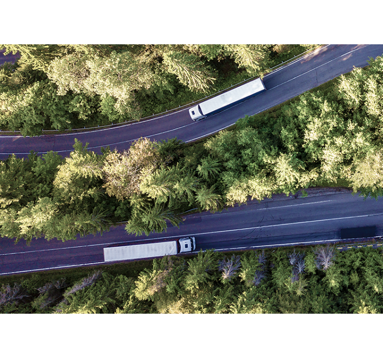 Fotomural de paisaje Vista de pájaro de camión - TenVinilo