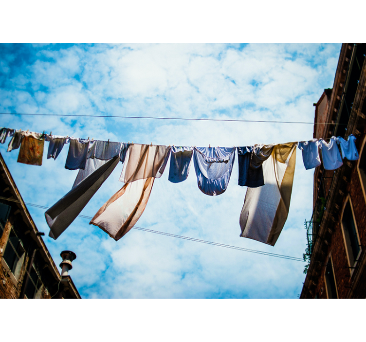 Mural ciudad brisa del tendedero - TenVinilo