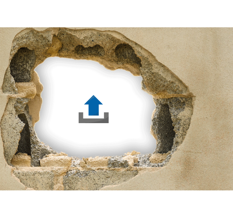 Fotomural personalizable Pared rota foto personalizable 3d - TenVinilo