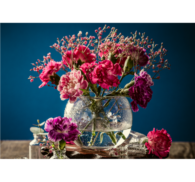 Fotomural flores Clavo en vidrio - TenVinilo