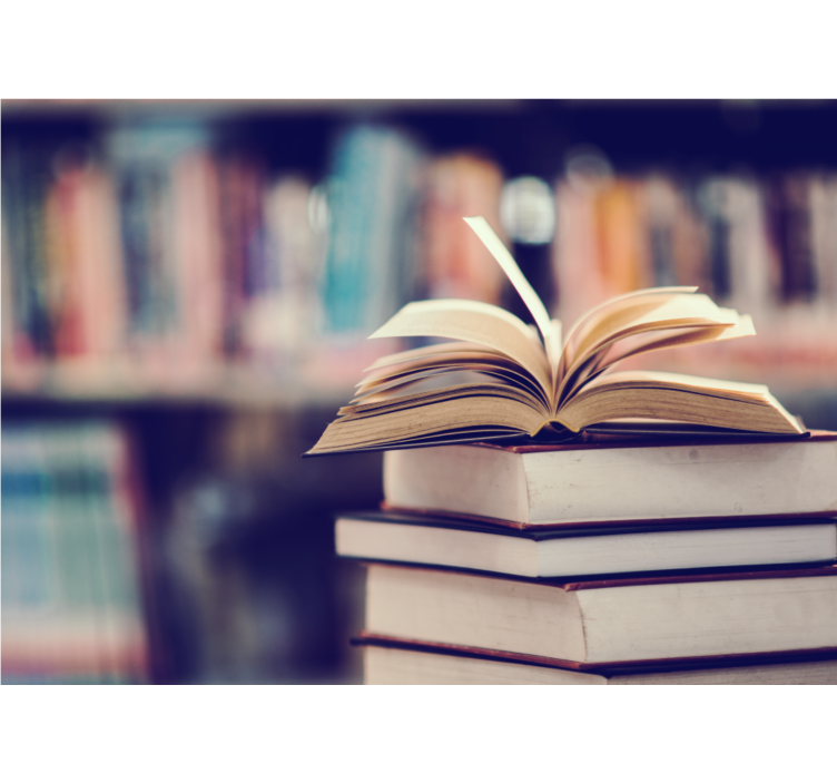 Fotomural retro Pila de libros grandes - TenVinilo