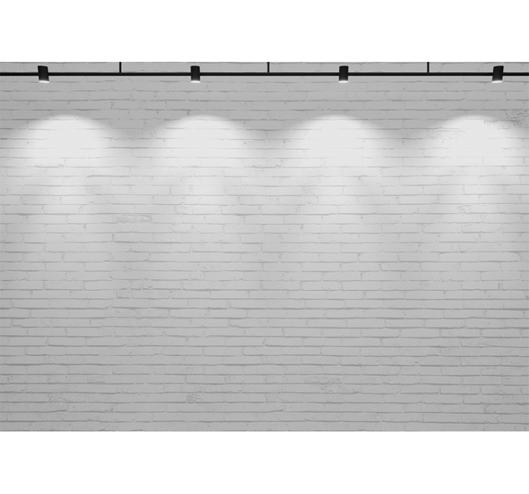 Fotomural imitación ladrillo Pared de ladrillo gris liso - TenVinilo