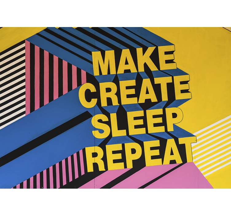 Mural de frases lema de vida creativo - TenVinilo