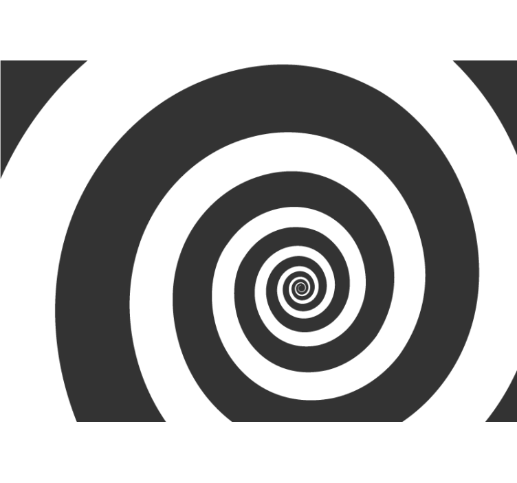 Mural abstracto diseño de ilusión espiral - TenVinilo