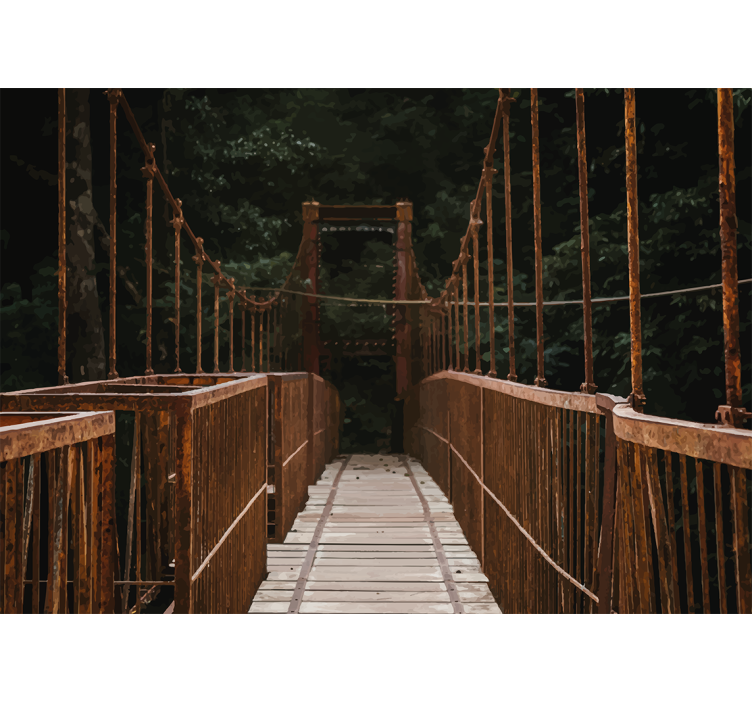Mural de naturaleza puentes en la naturaleza - TenVinilo