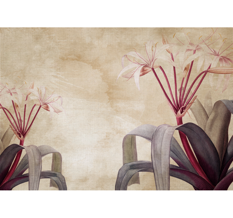 Fotomural flores Botánico púrpura fresco - TenVinilo