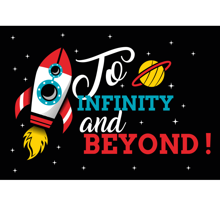 Mural de fantasía aventura espacial en cohete - TenVinilo