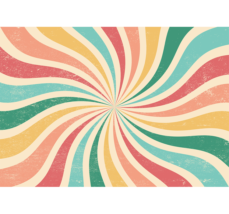 Fotomural juvenil Remolino de líneas de colores - TenVinilo