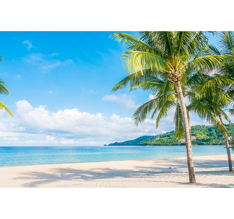 Mural de naturaleza refugio tropical en la costa - TenVinilo