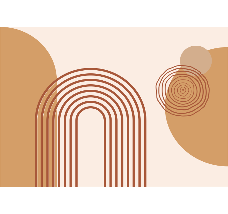 Fotomural abstracto Nuevo estilo geométrico cálido - TenVinilo