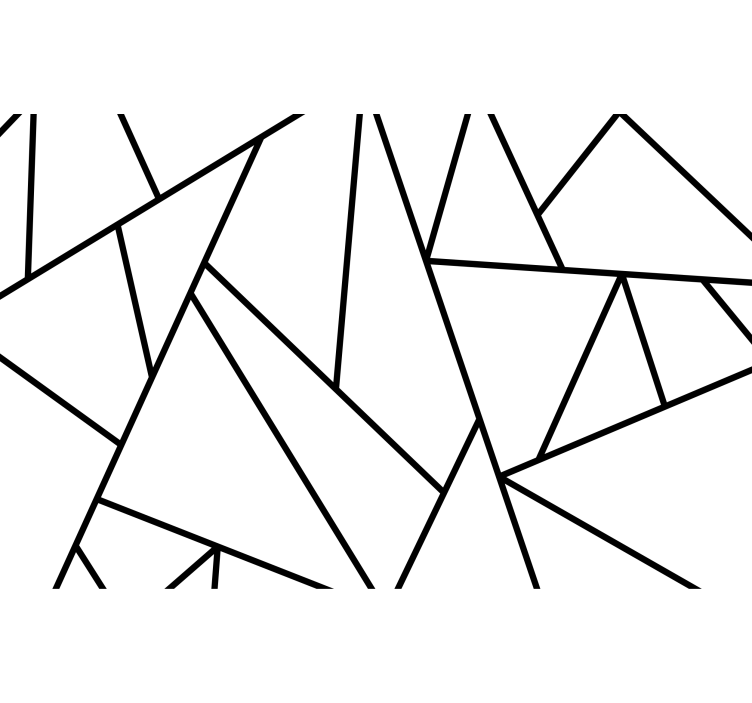 Mural abstracto líneas negras geométricas - TenVinilo