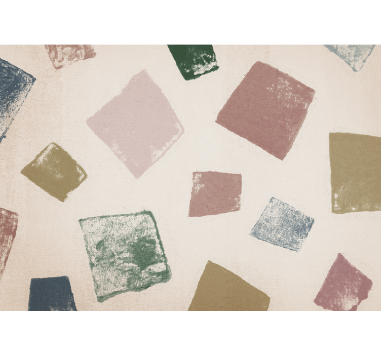 Fotomural abstracto Abstracción cuadrada "japandi" - TenVinilo