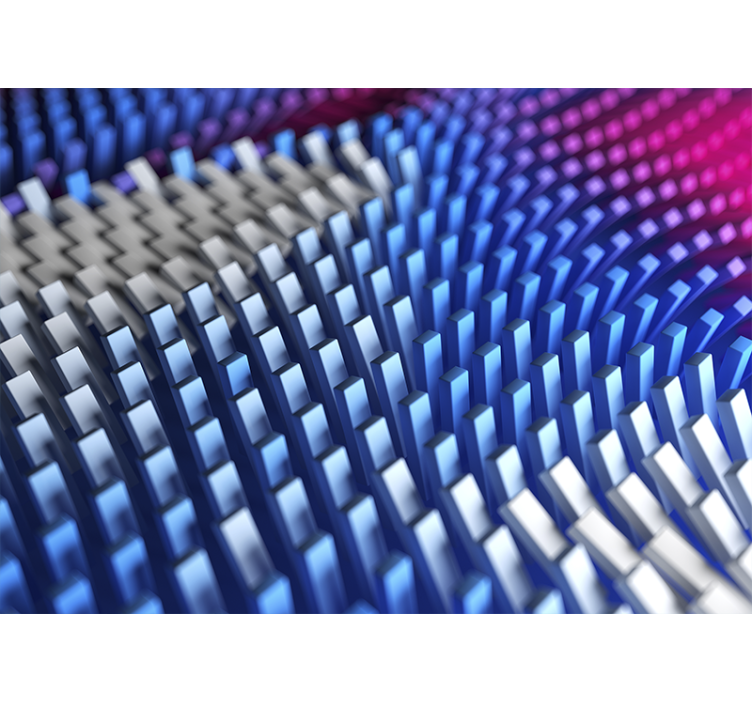 Fotomural 3D Ondas abstractas de colores - TenVinilo