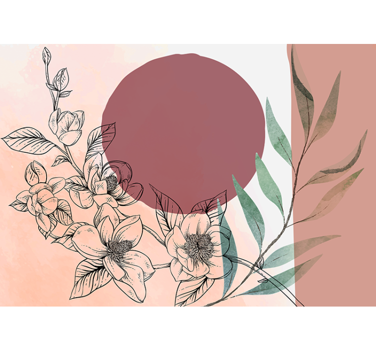 Fotomural abstracto Tonos rosados estilo glamour - TenVinilo