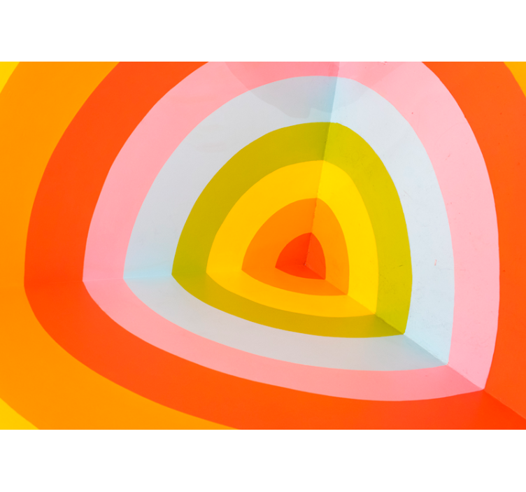 Mural abstracto arcos coloridos en capas - TenVinilo