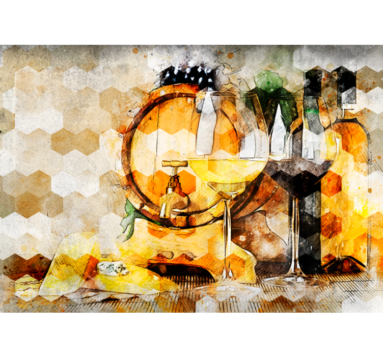 Mural de música arte de barril de vino - TenVinilo