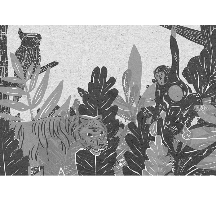 Mural infantil Jungla enredada - TenVinilo