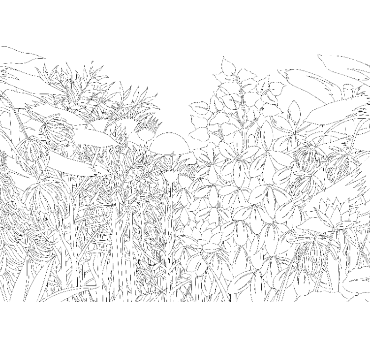 Mural de flores patrón de naturaleza floral - TenVinilo