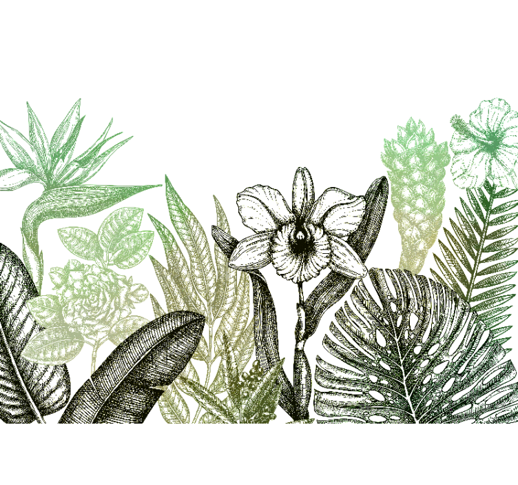 Fotomural de bosque Hortus de la selva exótica - TenVinilo