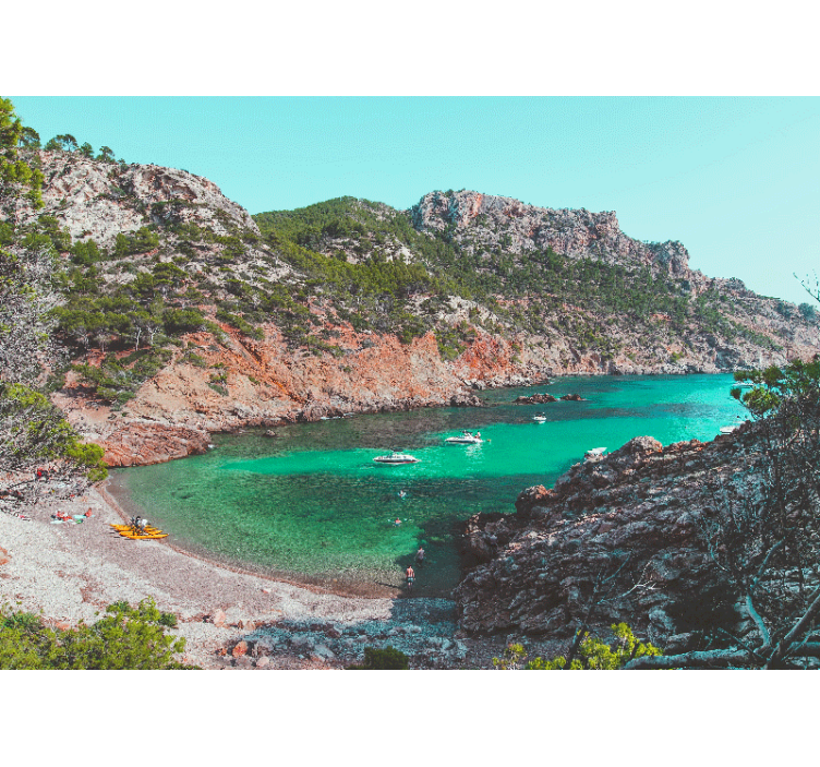 Mural de paisajes vista de la bahía del mar - TenVinilo