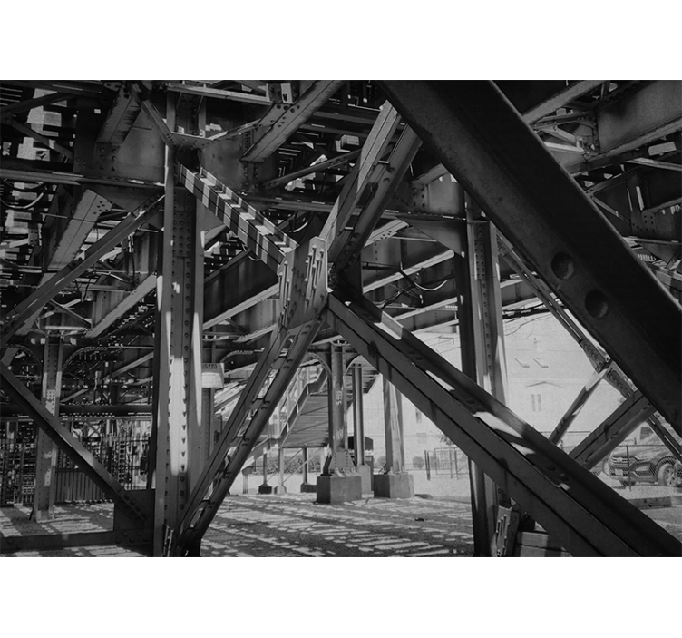 Mural ciudad diseño estructural urbano - TenVinilo