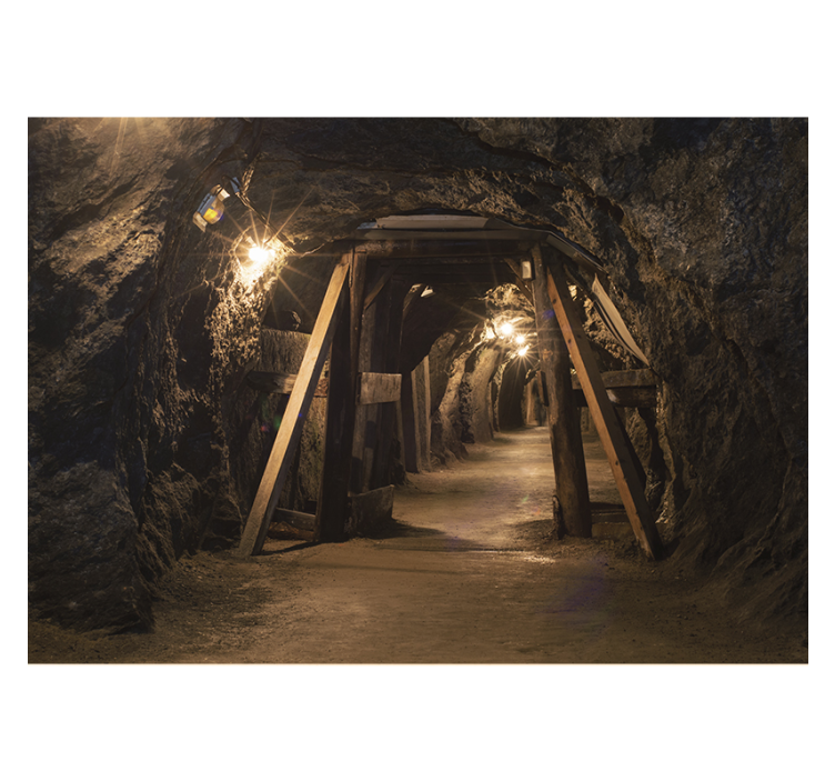 Fotomural salón imagen de antigua mina de oro de madera - TenVinilo