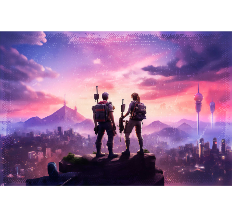 Fotomural juvenil personajes en aventuraPersonajes en una aventur - TenVinilo