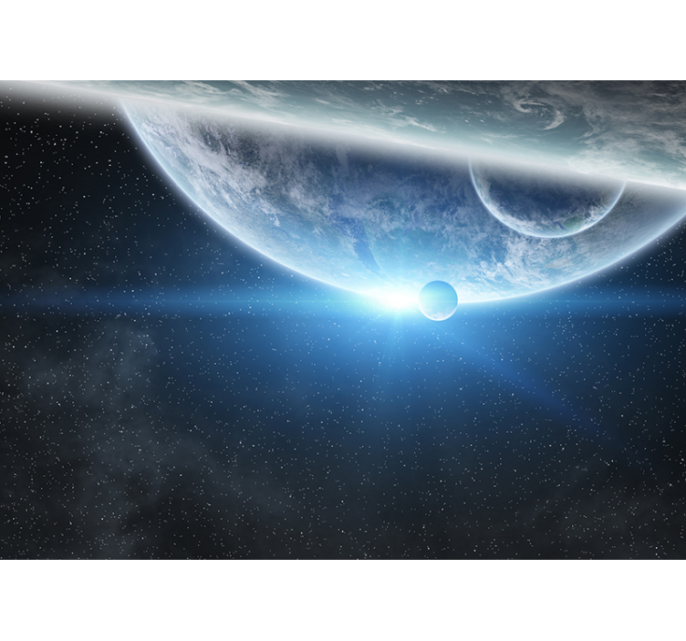 Fotomural de pared del espacio con luz  - TenVinilo