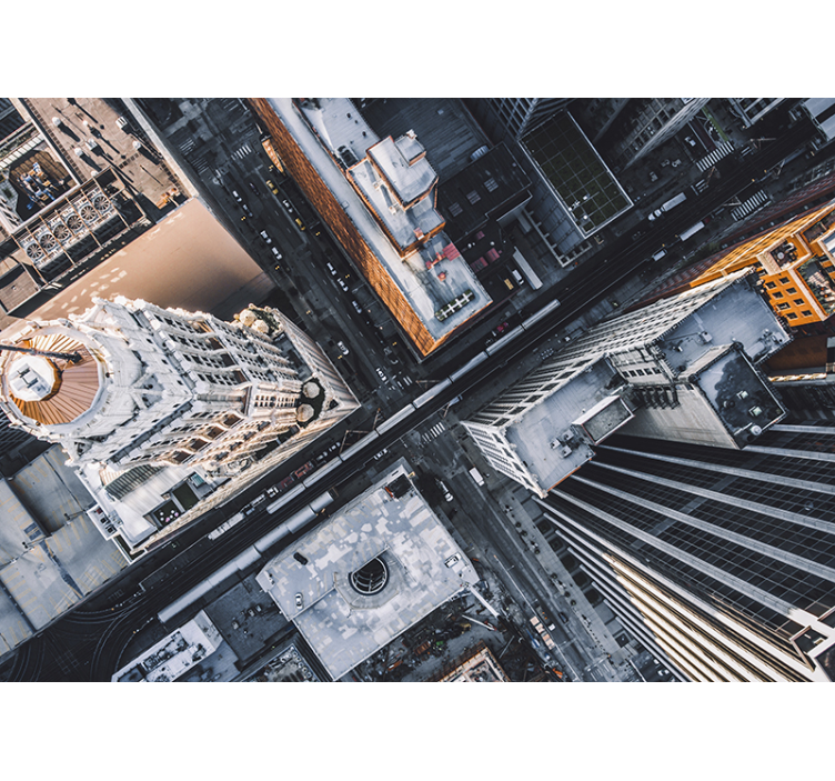 Fotomural pared New York vista rascacielos - TenVinilo