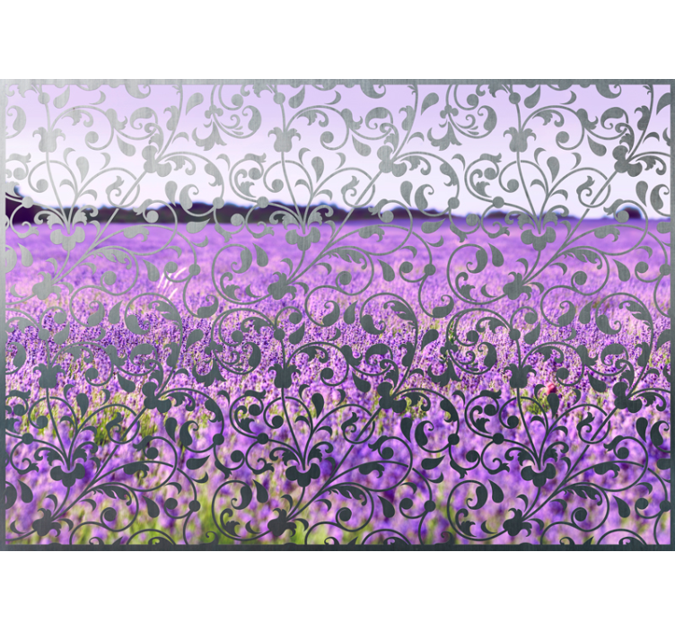 Mural de flores patrón floral de lavanda - TenVinilo