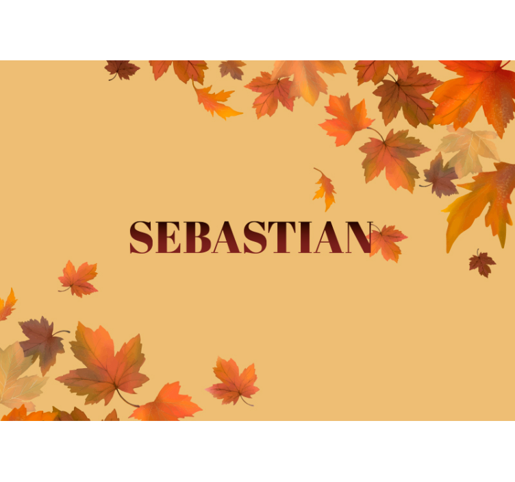 Mural de flores arreglo de hojas de otoño - TenVinilo