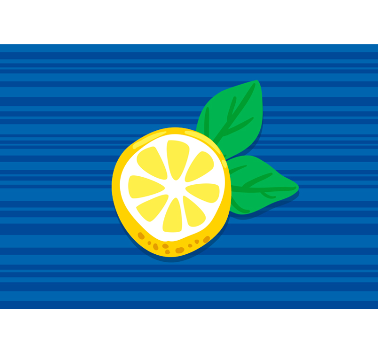 Mural para comedor arte de rodajas de limón - TenVinilo