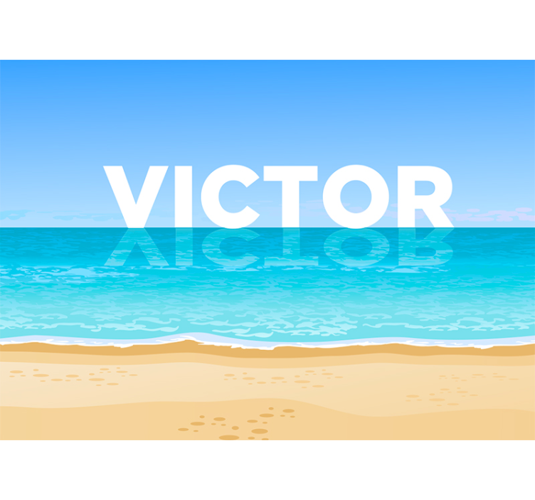 Mural de mar playa con agua - TenVinilo