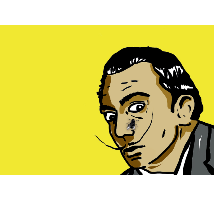 Mural de arte encuentro de retrato surrealista - TenVinilo