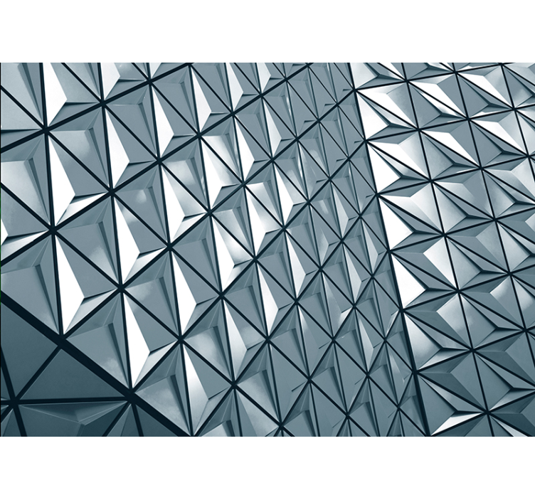 Mural abstracto superficie con patrón geométrico - TenVinilo