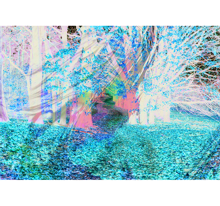 Mural de bosque camino de otoño - TenVinilo