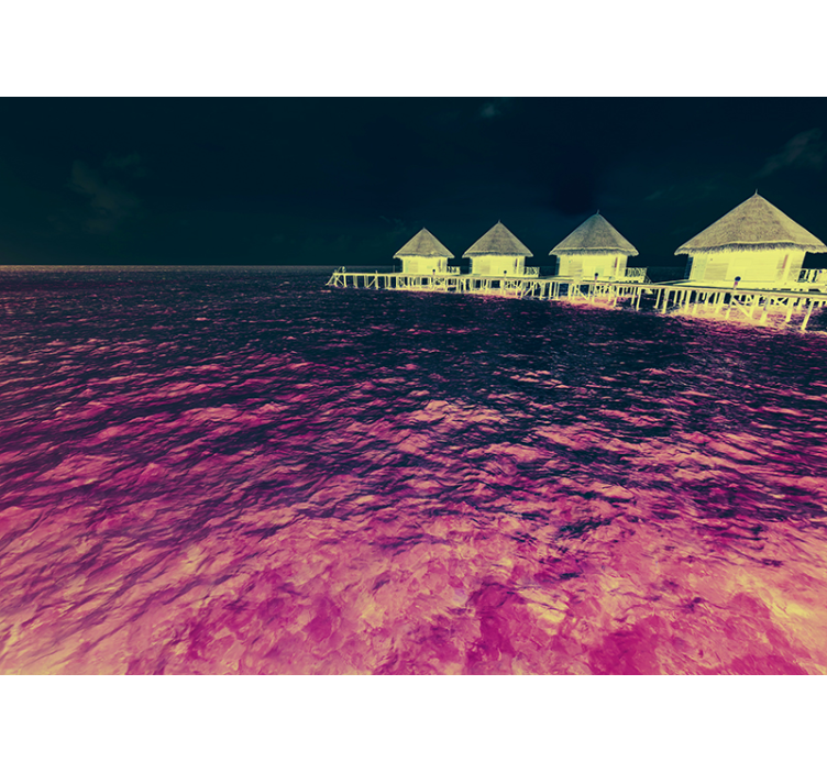 Fotomural naturaleza Mar cristalino alberga el caribe - TenVinilo