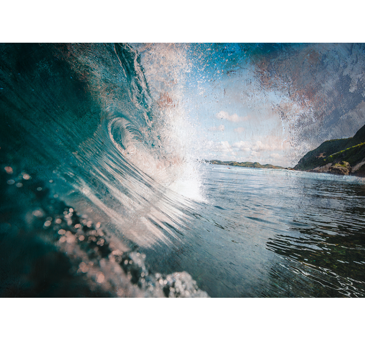 Mural de mar oleaje energético del mar - TenVinilo