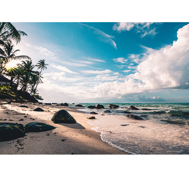 Fotomural mar mural de pared orilla de la playa tropical - TenVinilo