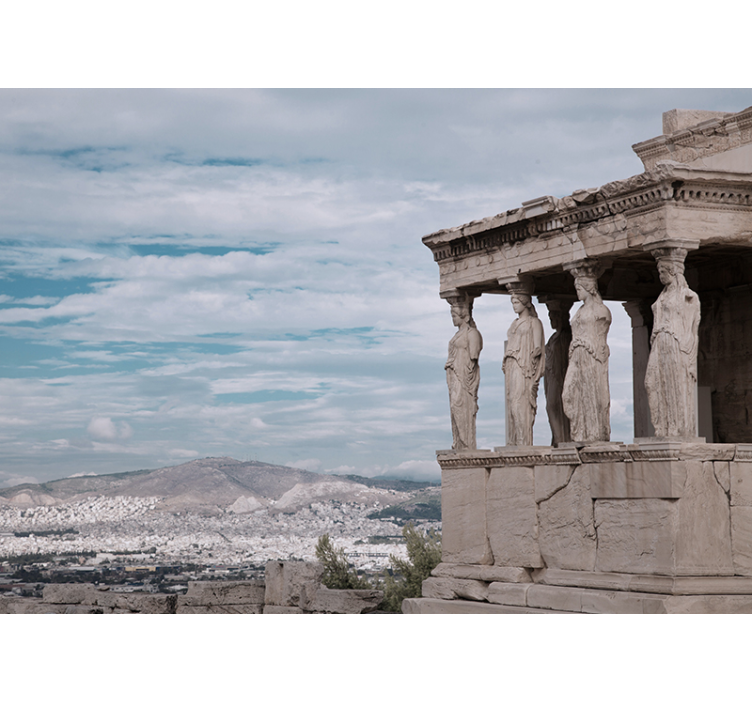 Mural ciudad vista de la antigua atenas - TenVinilo