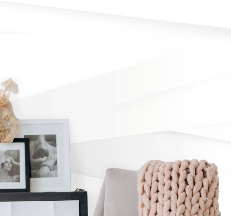 Fotomural 3D Patrón blanco abstracto - TenVinilo