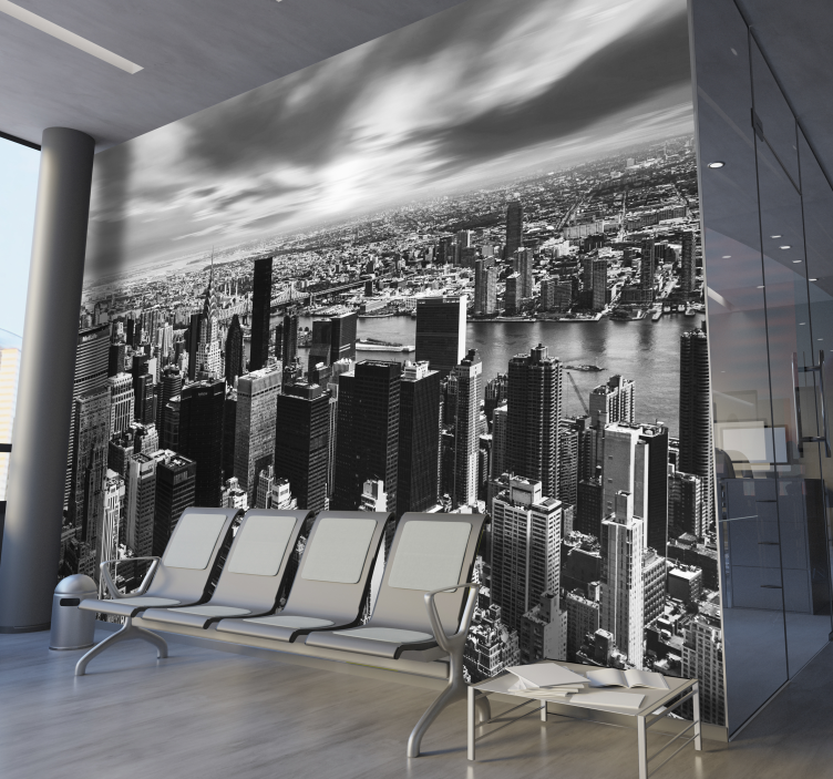 Fotomural ciudad Nueva York en blanco y negro - TenVinilo