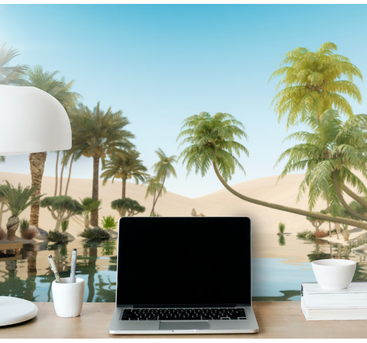 Fotomural desierto Oasis desierto azul - TenVinilo