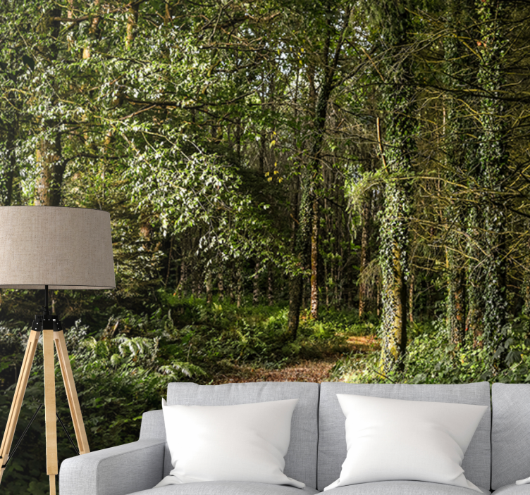 Fotomural naturaleza Camino arbolado en el bosque - TenVinilo