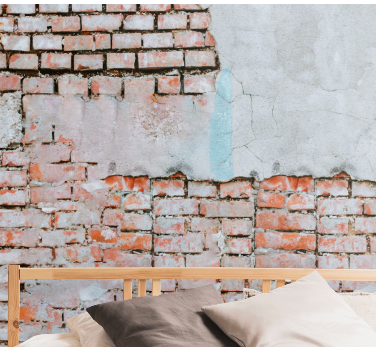 Fotomural imitación ladrillo Ladrillo y hormigón - TenVinilo