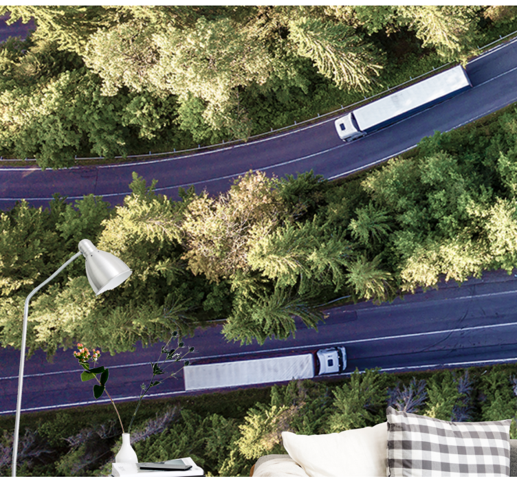 Fotomural de paisaje Vista de pájaro de camión - TenVinilo