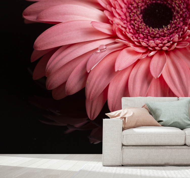 Fotomural para pared de flor rosa - TenVinilo