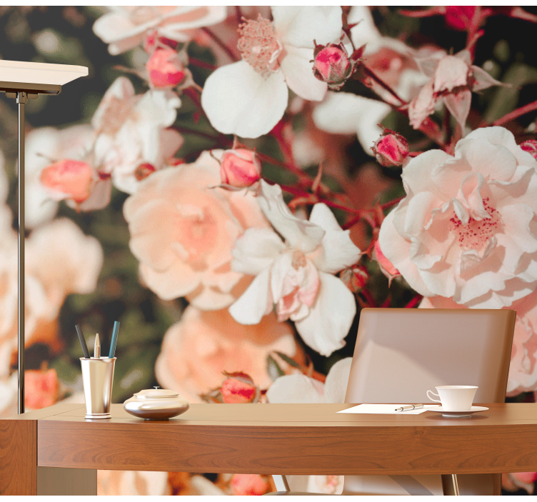 Fotomural de rosas Muchas flores - TenVinilo