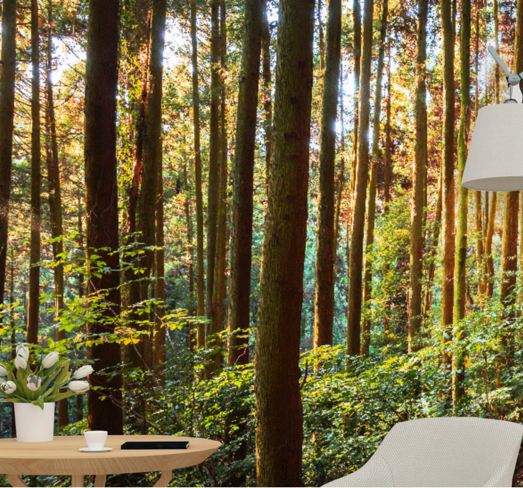 Mural de bosque selva verde lujuriante - TenVinilo